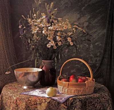 Rustic Still Life with Apples by UstinaGreen
