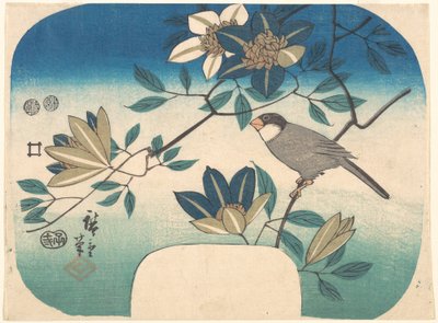 Clematis and Bird by Utagawa Hiroshige