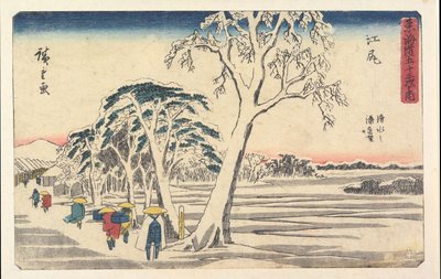 Distant View of Shimizu Port from Ejiri by Utagawa Hiroshige