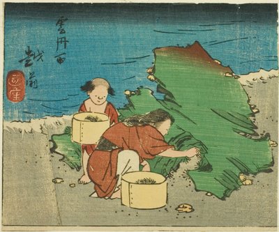 Echizen, section of sheet no. 10 from the series "Cutout Pictures of the Provinces" by Utagawa Hiroshige