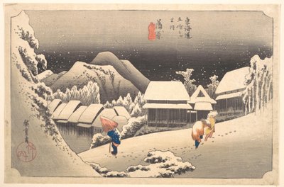 Evening Snow by Utagawa Hiroshige