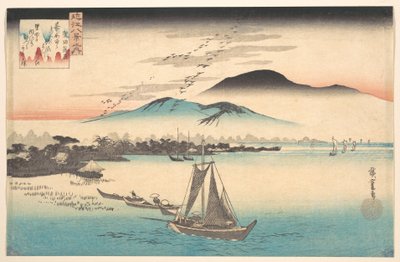 Geese Flying Down to Katada by Utagawa Hiroshige