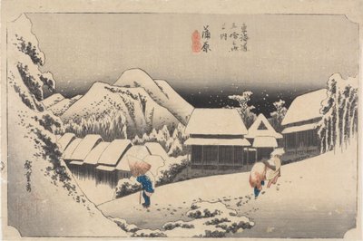 Kanbara: Night Snow by Utagawa Hiroshige
