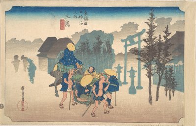Mishima, Morning Mist by Utagawa Hiroshige