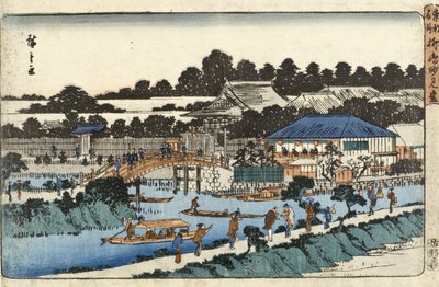 Myokendo Hall, Yanagishima by Utagawa Hiroshige