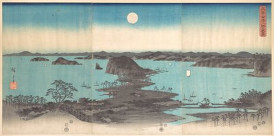 Panorama of the Eight Views of Kanazawa under a Full Moon by Utagawa Hiroshige