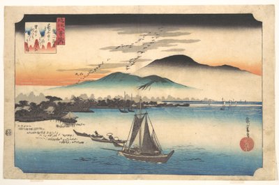 Returning Geese at Katada by Utagawa Hiroshige