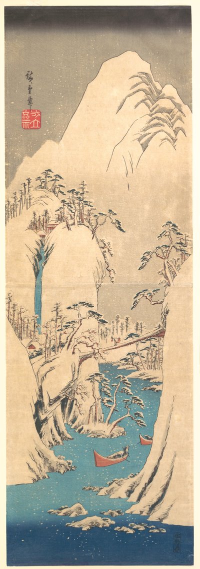 Snowy Gorge by Utagawa Hiroshige