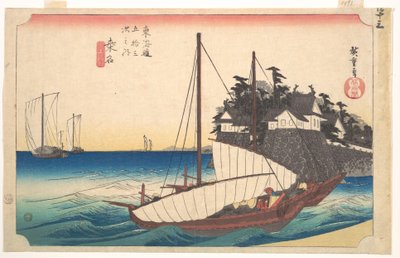 Station Forty-Three: Kuwana, Seven-Ri Ferry at the Port, from the Fifty-Three Stations of the Tokaido by Utagawa Hiroshige