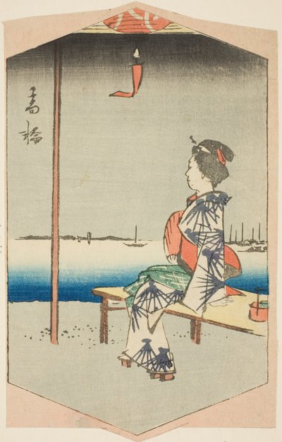 Takanawa, Section of a Sheet from the Series "Cutout Pictures of Famous Places in Edo" by Utagawa Hiroshige