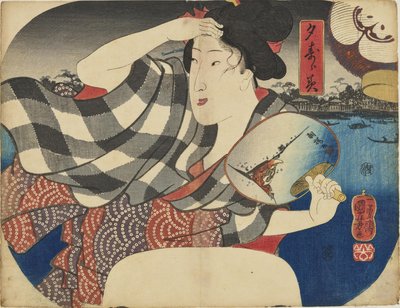 Enjoying the Evening Cool by Utagawa Kuniyoshi