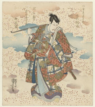 Man with Long Pipe by Utagawa Kuniyoshi