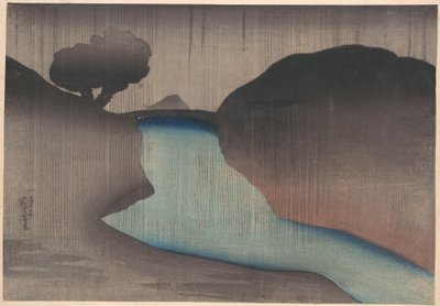 Ochanomizu in the Rain by Utagawa Kuniyoshi