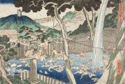 Rōben Waterfall at Mount Ōyama by Utagawa Kuniyoshi