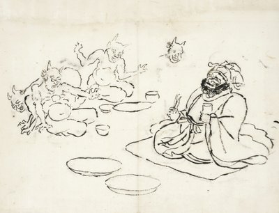 Sketch of Demons Amusing the King of Hell by Utagawa Kuniyoshi