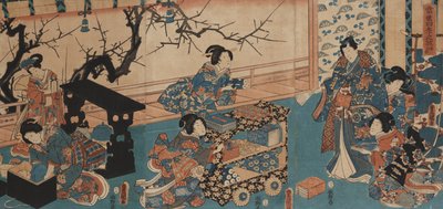 Preparing for the Spring Poetry Reading by Utagawa Toyokuni