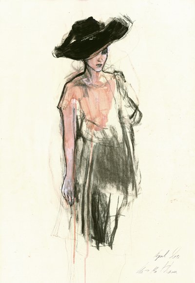Chic Hat Fashion Sketch by Ute Rathmann