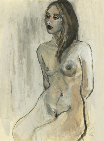 Contemplative Nude Figure by Ute Rathmann