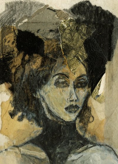 Elegant Gilded Portrait by Ute Rathmann
