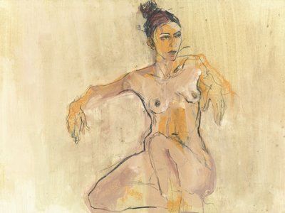 Elegant Nude Sketch by Ute Rathmann