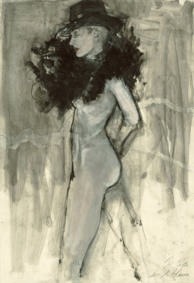 Elegant Profile In Hat by Ute Rathmann