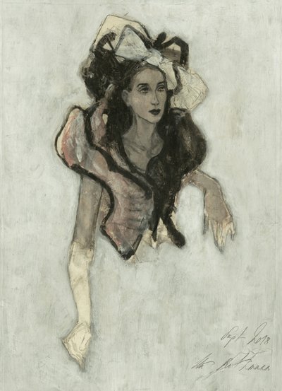 Elegant Woman In Hat by Ute Rathmann