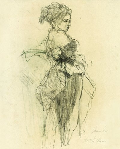 Elegant Woman Sketch by Ute Rathmann