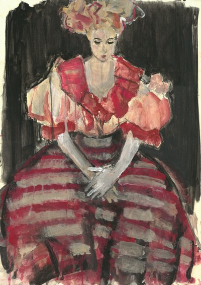 Elegant Woman in Red by Ute Rathmann