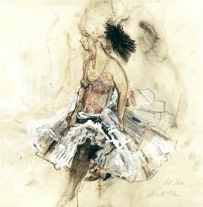 Feathered Dance Sketch by Ute Rathmann
