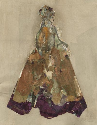 Regal Lady in Collage Gown by Ute Rathmann