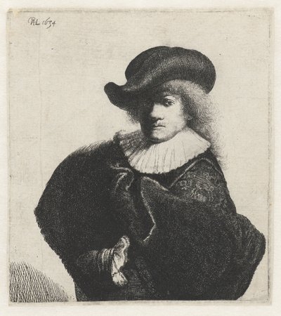 Self-portrait in a Soft Hat and a Patterned Cloak by Van Vliet