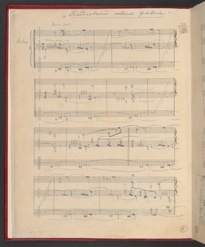 The Afternoon of a Faun, Full Choreographic Score, Add MS 47215, f.3v by Vaslav Nijinsky