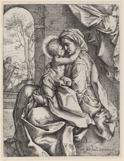 Virgin and Child by Ventura Salimbeni after Guido Reni