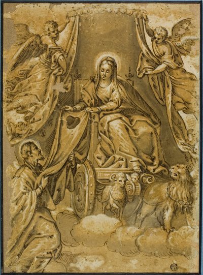 Virgin Mary Handing Scapular to Saint Simon Stock by Veronese (Paolo Caliari)