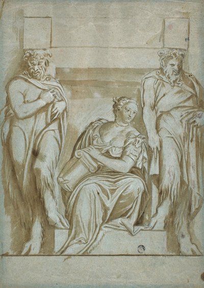 Fortitude (or Strength) Flanked by Two Satyrs by Veronese