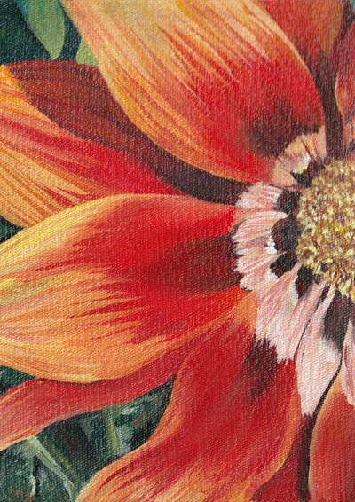 Vibrant Orange Bloom by Viccy Wanliss