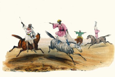 La voltige, par des Bedouins. in Album Grotesque, Choices of Types Remarkable, illustrations by Victor Adam, Paris, circa 1850 by Victor Adam