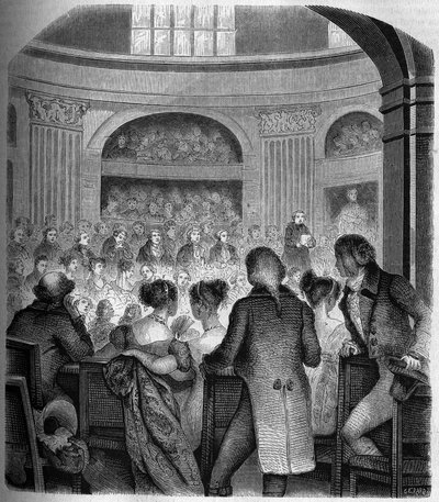 Reception of Abbe Jean Sibrake at the Academy Francaise in 1785 - Engraving by Franck by Victor Franck