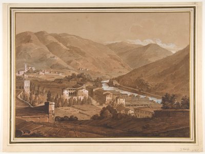 Town in an Alpine Valley by Victor Jean Nicolle