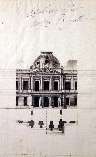 Design for a facade for a royal house by Victor Louis