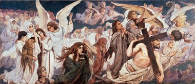 Before the Paradise (Left part) by Victor Mikhailovich Vasnetsov