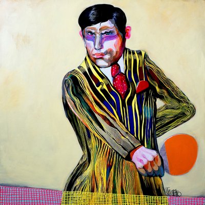 Bold Table Tennis Player by Victor Tkachenko