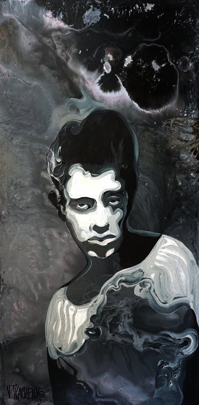 Brooding Monochrome Man by Victor Tkachenko