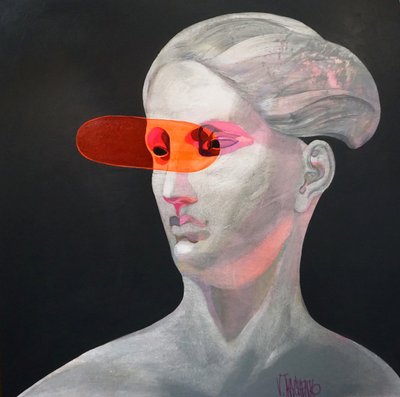 Futuristic Visor Portrait by Victor Tkachenko
