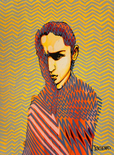 Graphic Youth Zigzag Gaze by Victor Tkachenko