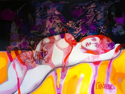 Sensual Reclining Form by Victor Tkachenko