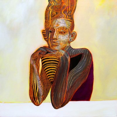 Stylized Thinking Man by Victor Tkachenko