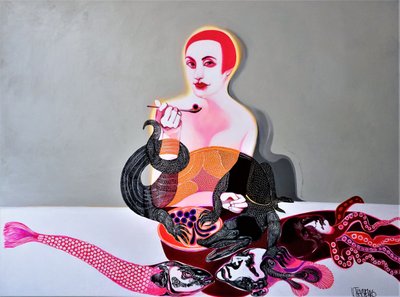 Surreal Woman Marine Scene by Victor Tkachenko