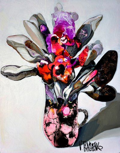 Vibrant Abstract Flowers by Victor Tkachenko
