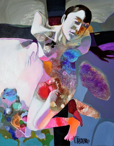Vibrant Abstract Portrait by Victor Tkachenko